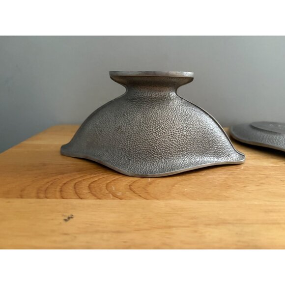 Guardian Service Hammered Aluminum Gravy Boat Matching Drip Plate Underplate - Picture 6 of 11